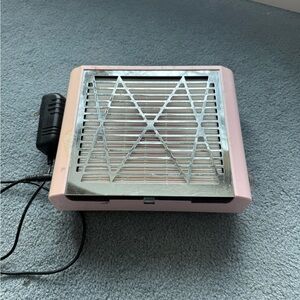 Pink Nail Dust Collector with Silver Grill